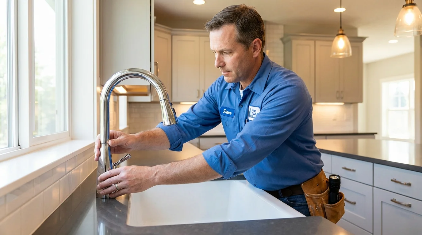 Kitchen faucet installation by Johns Plumbing LLC in Painted Post
