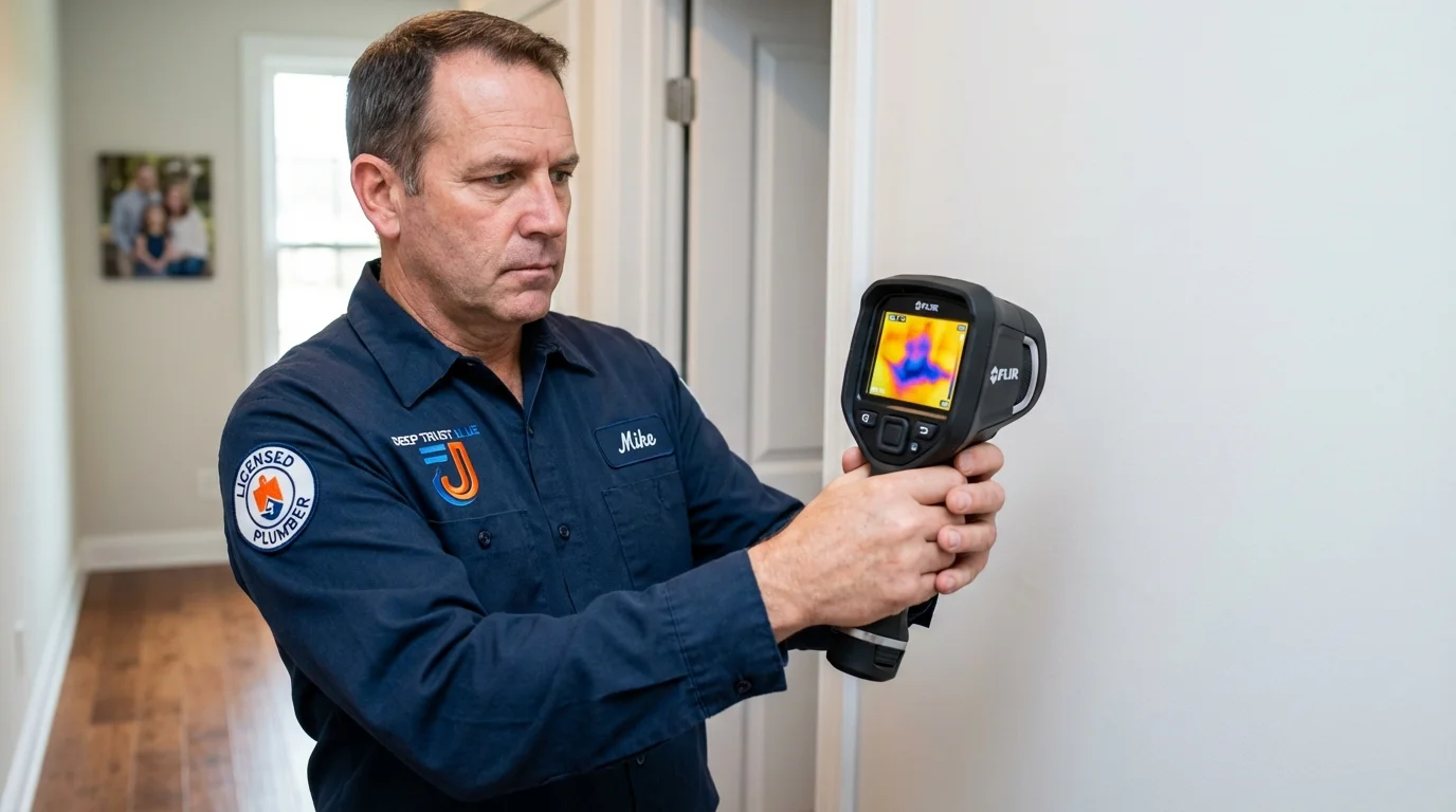 Thermal imaging leak detection by Johns Plumbing LLC in Painted Post